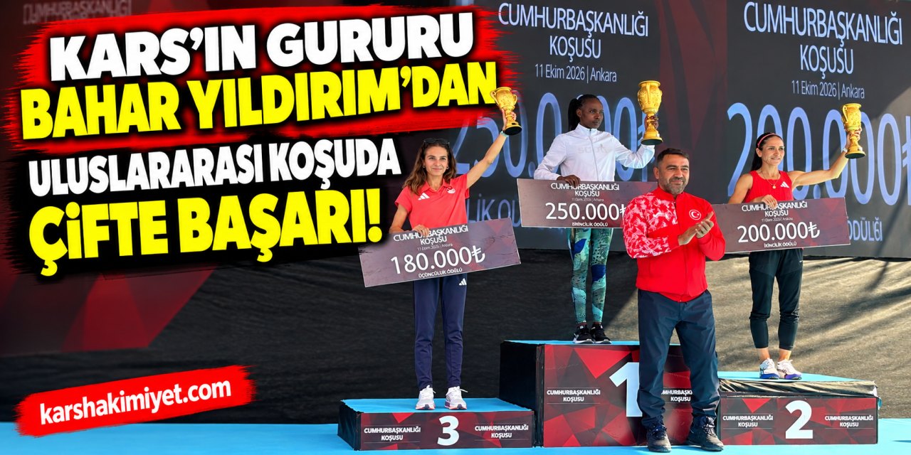 Kars’ın Gururu Bahar Yıldırım’dan Uluslararası Koşuda Çifte Başarı!