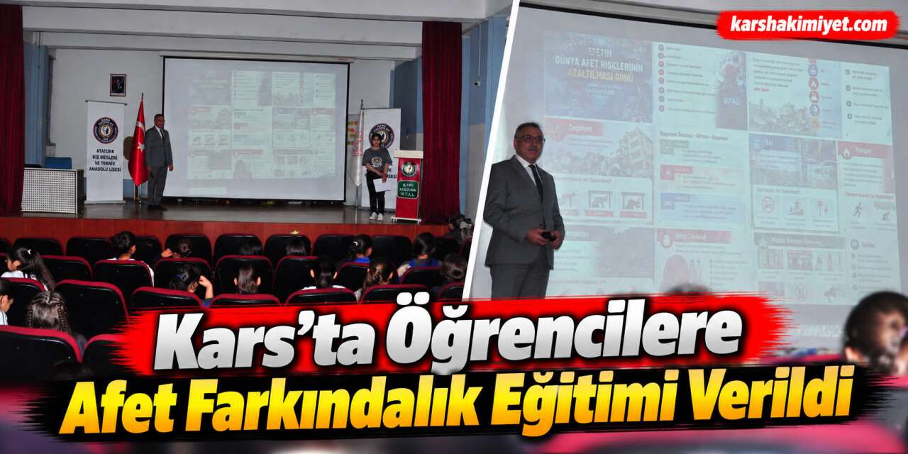 Kars’ta Öğrencilere Afet Farkındalık Eğitimi Verildi