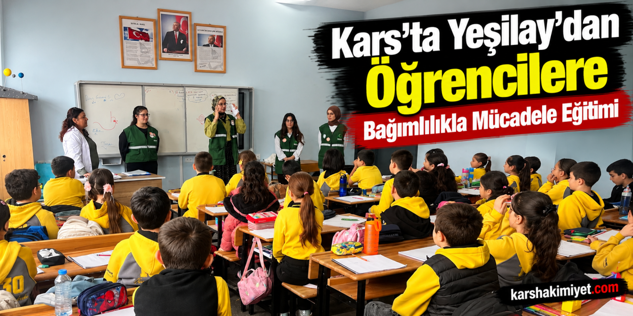 Kars’ta Yeşilay’dan Öğrencilere Bağımlılıkla Mücadele Eğitimi