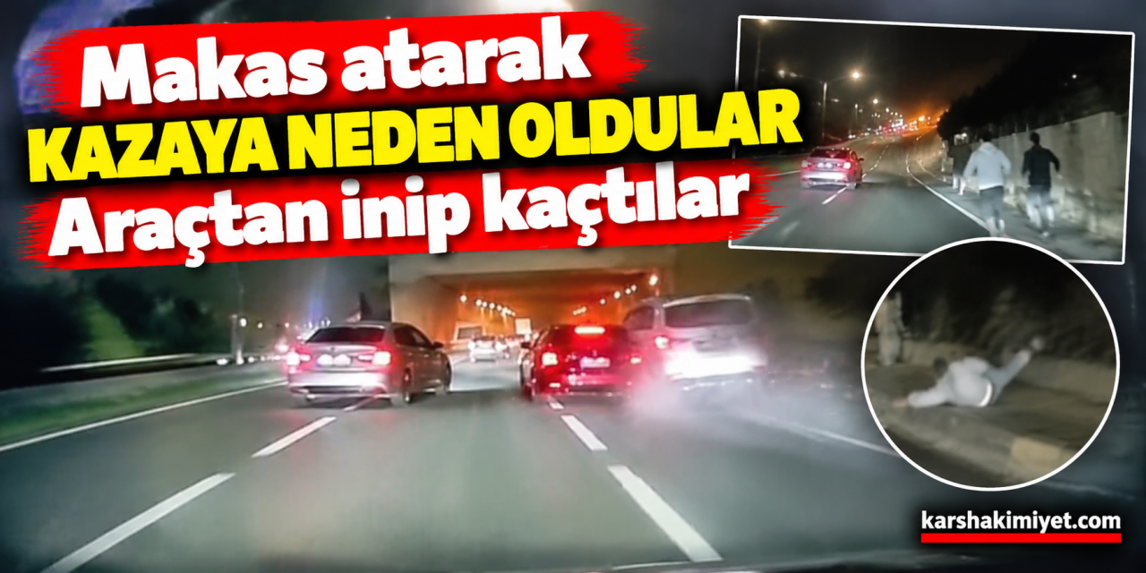 Makas atarak kazaya neden oldular, araçtan inip kaçtılar