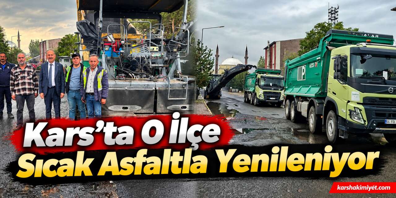 Arpaçay Sıcak Asfaltla Yenileniyor