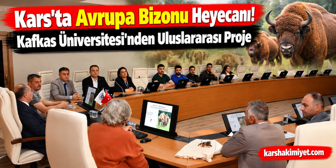 Kars’ta Avrupa Bizonu Heyecanı! Kafkas Üniversitesi'nden Uluslararası Proje