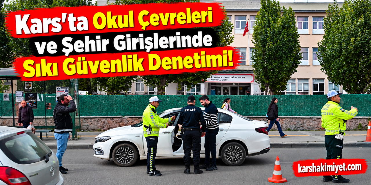 Kars’ta Okul Çevreleri ve Şehir Girişlerinde Sıkı Güvenlik Denetimi!