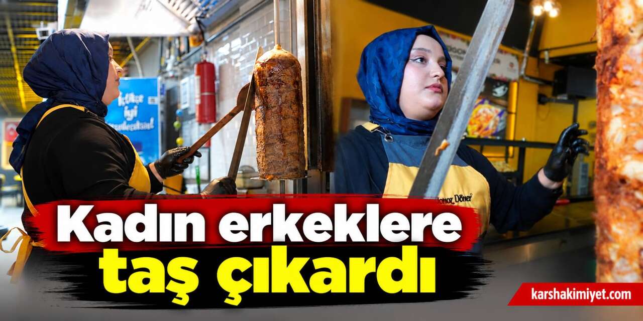 Kadın erkeklere taş çıkardı
