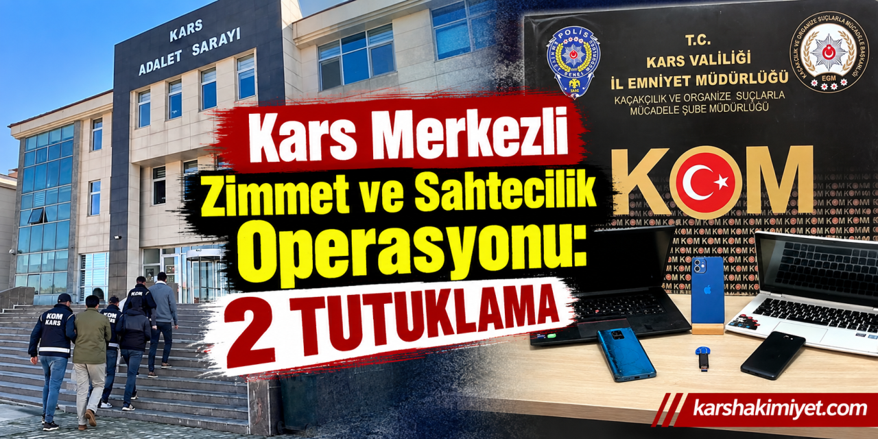 Kars Merkezli Zimmet ve Sahtecilik Operasyonu: 2 Tutuklama