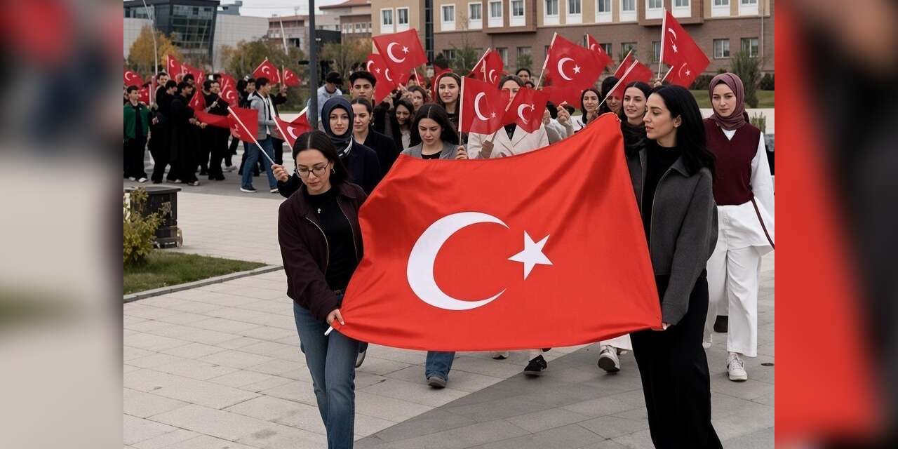 Cumhuriyet Bayramı dolayısıyla bayrak yürüyüşü düzenlendi