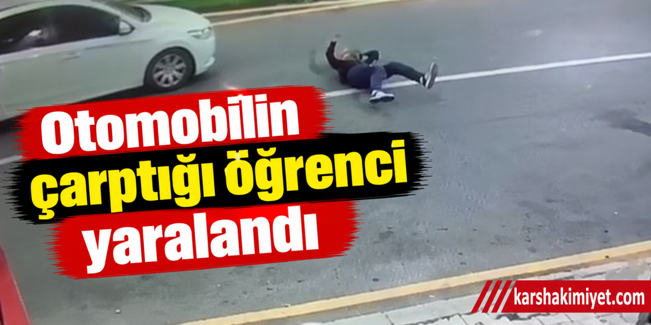 Otomobilin çarptığı öğrenci yaralandı