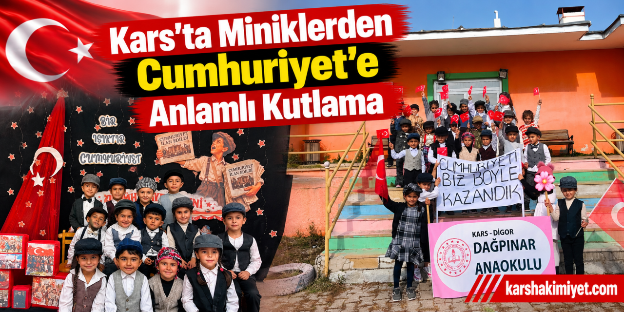 Kars’ta Miniklerden Cumhuriyet’e Anlamlı Kutlama