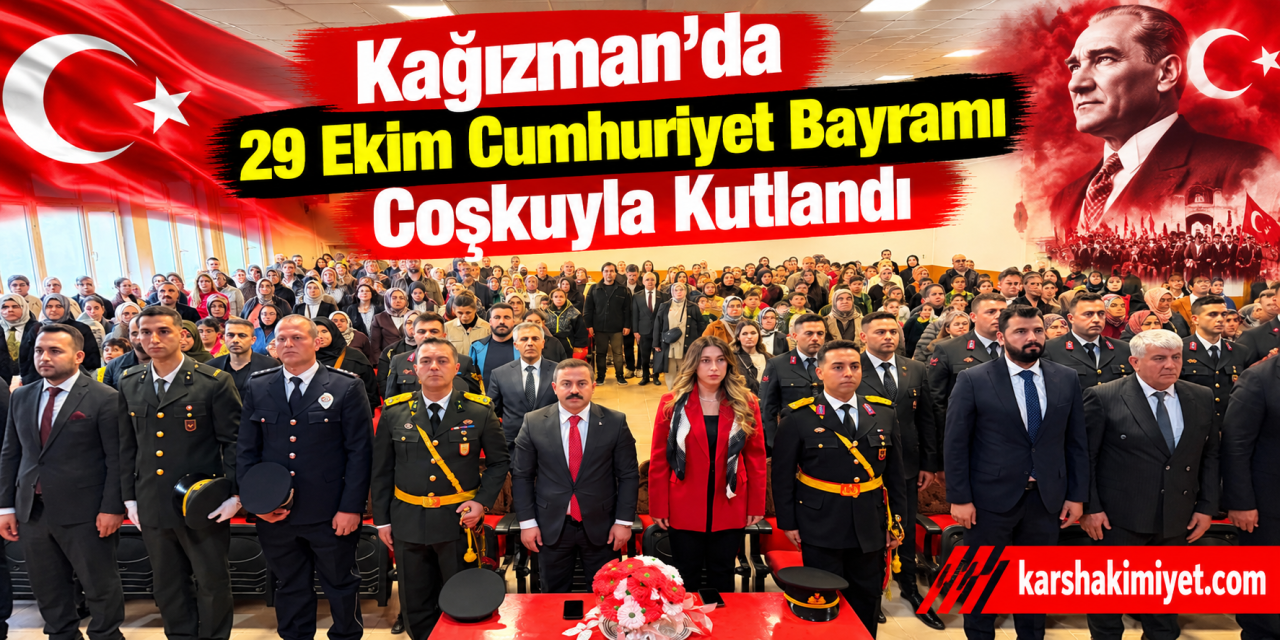 Kağızman'da  29 Ekim Cumhuriyet Bayramı Coşkuyla Kutlandı