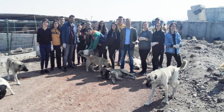 Kars Gazi Kars Anadolu Lisesi'nden Dünya Hayvan Hakları Günü Ziyareti