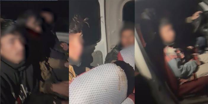 Kars'ta 4 kişilik otomobilden 6'sı göçmen 10 kişi çıktı