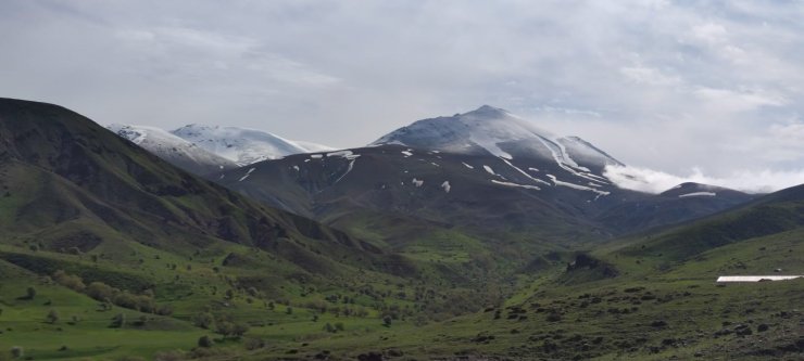 Bağır Paşa Dağı’na kar yağdı