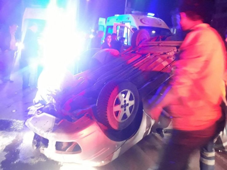 Ağrı’da takla atan otomobilin sürücüsü yaralandı