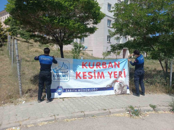 Edremit’te kurban kesim yerleri belirlendi