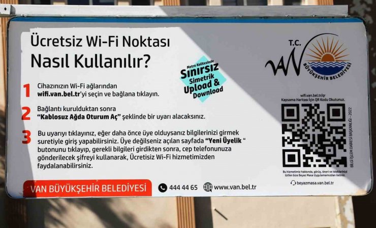 Van’da 96 noktaya ücretsiz wi-fi hizmeti