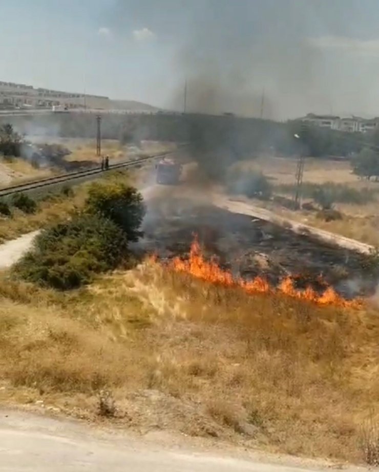 Elazığ’da ot yangını