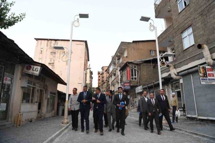 Hakkari Valisi Çelik, sanat sokağı çalışmalarını denetledi