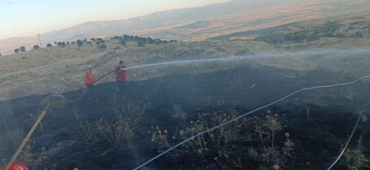 Bingöl’de yangın ormana sıçramadan söndürüldü