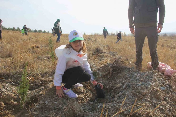 Erzincan’da fidanlar toprakla buluşturuldu