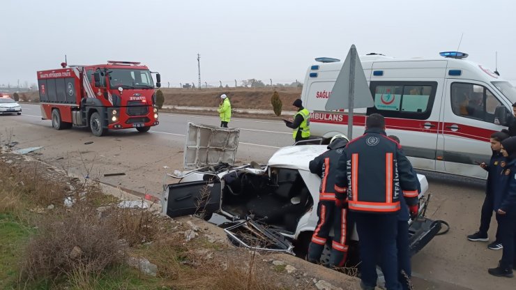 Malatya’da takla atan otomobilde bir kişi yaralandı