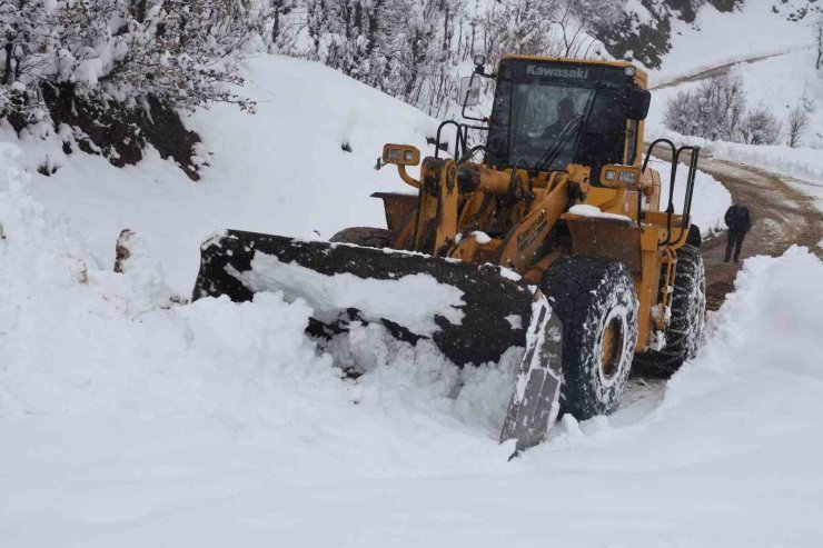 Bitlis’in köylerinde karla mücadele çalışması