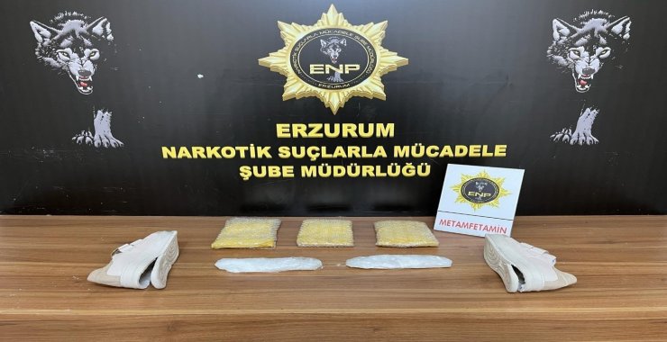 Erzurum’da etamfetamin ve eroin ele geçirildi