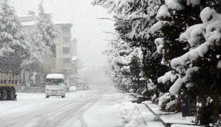 Ahlat’ta mart karı etkili oluyor