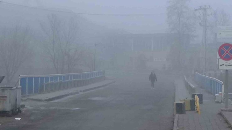 Kars’ta yoğun sis etkili oldu