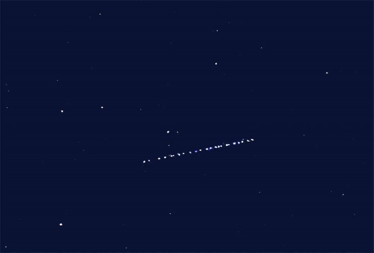 Starlink uyduları Bitlis semalarında görüldü