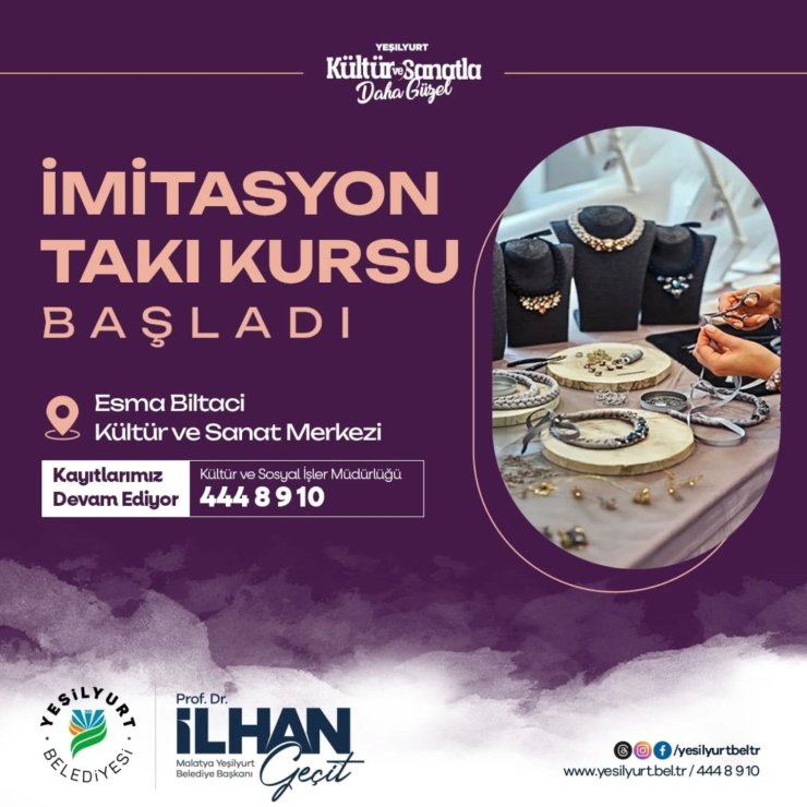 Yeşilyurt Belediyesi yeni meslek edindirme kursları açtı