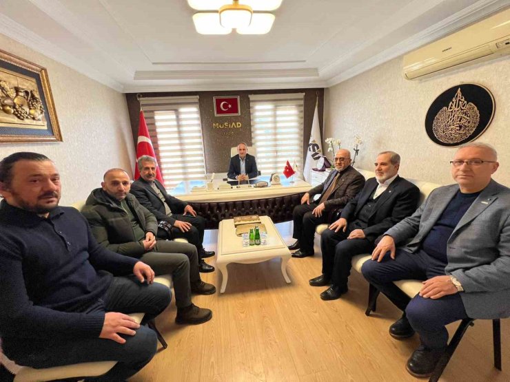 Elazığ Ticaret Borsası Başkanı Dumandağ, Karakaya ve Canpolat ile bir araya geldi