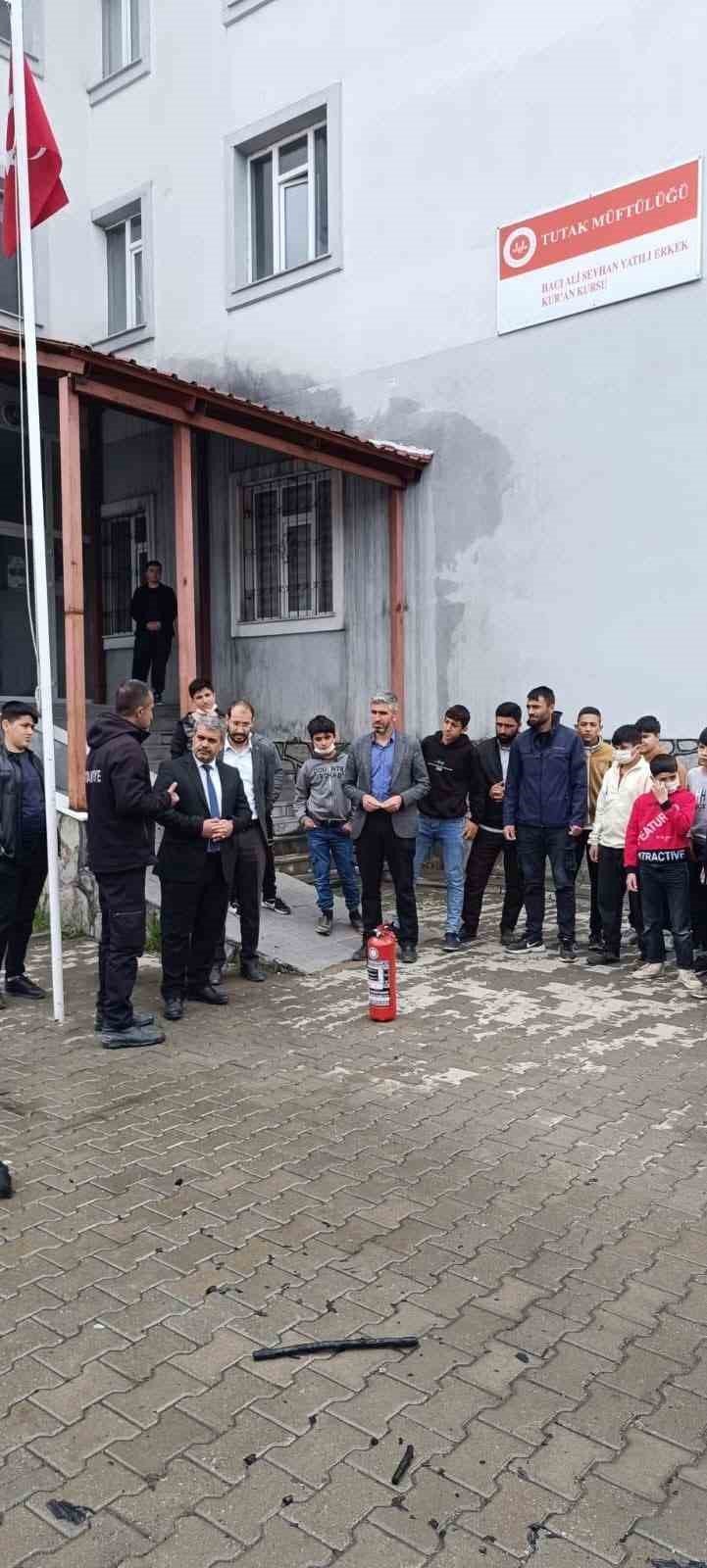 Tutak’ta yangın tatbikatı