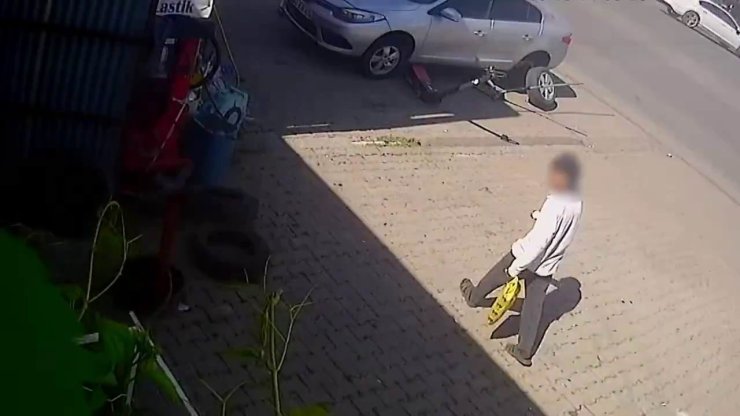 Evin bahçesinde, masa üstünde duran paraları çaldı, polisten kaçamadı