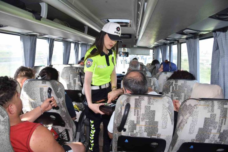 Kars’ta yolcu otobüsleri denetlendi