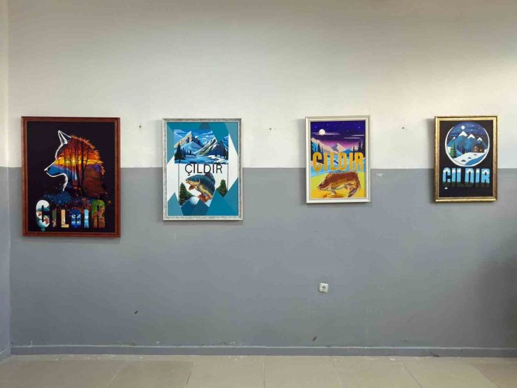 Çıldır Şehit Taner Karadeniz Ortaokulunda yılsonu sergisi