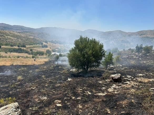 Elazığ’da otluk alanda çıkan yangın söndürüldü