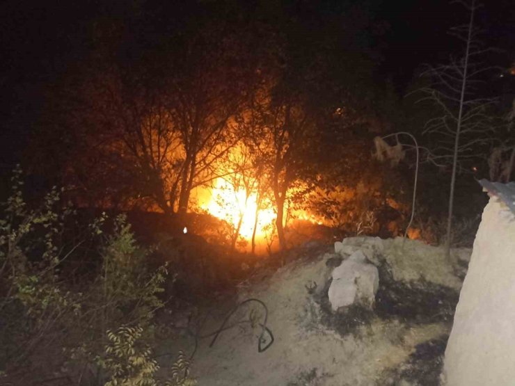 Malatya’da, bahçe yangını korkuttu
