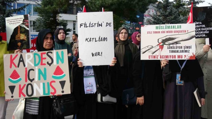 Erzurum’da sağlık çalışanları 90 haftadır Gazze için yürüyor