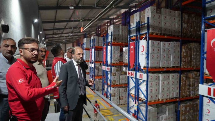 Binlerce ton gıda Gazze için hazır edildi