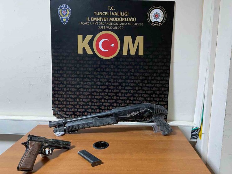 Tunceli’de toprağa gömülü halde silah ve uyuşturucu madde ele geçirildi