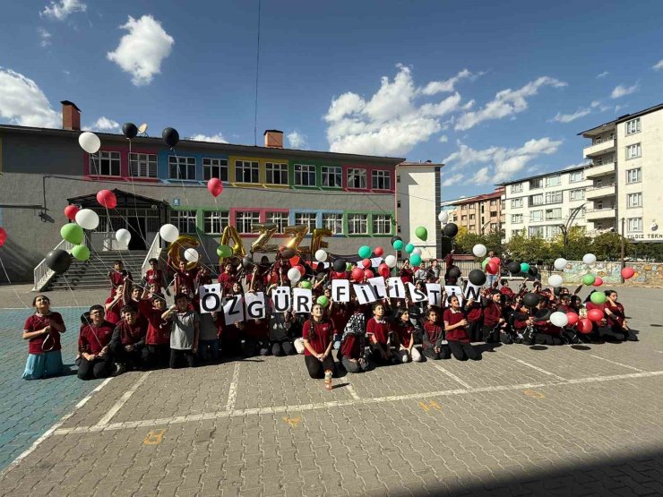 Muş’ta öğrencilerden Filistin’e destek için anlamlı etkinlik