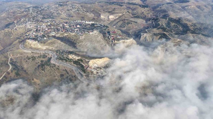 Sis perdesi altındaki Elazığ drone ile görüntülendi