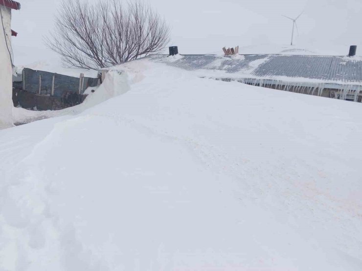 Taşlıçay’da kar yığınları evlerin boyuna ulaştı