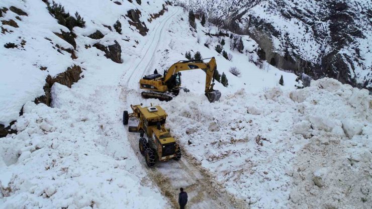 Van’da çığ düşen yol ulaşıma açıldı
