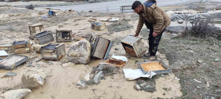 Hakkari’de selde 150 kovan zarar gördü