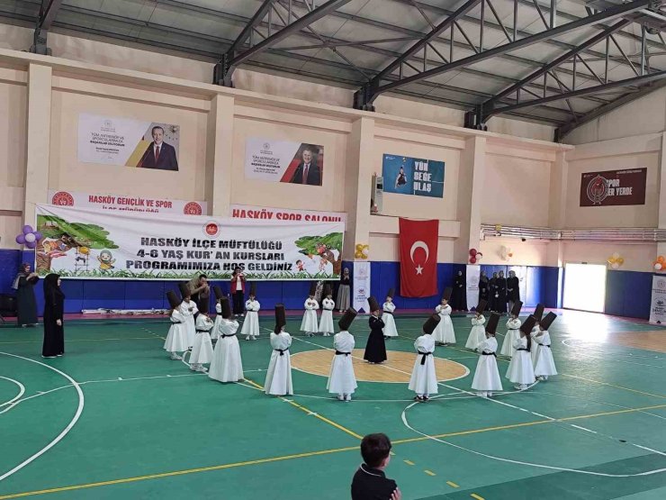 Hasköy’de 4-6 yaş Kur’an Kursu öğrencileri mezuniyet heyecanı yaşadı