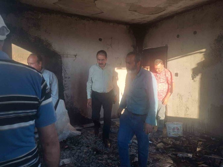 MESOB Başkanı Şevket Keskin’den yangınzede esnafa ziyaret