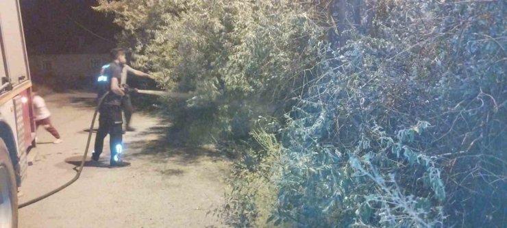 Van’da bahçe yangını korkuttu
