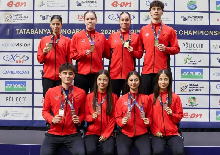 Türkiye, Avrupa Gençler Badminton Şampiyonası’nda 2 altın, 2 bronz madalya kazandı